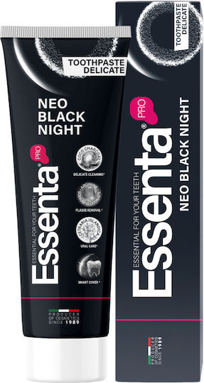 Essenta Pro Toothpaste with Activated Carbon and Fluoride Free for Whitening and Plaque 75ml