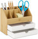Relaxdays Organizator De Birou 2 Sertare 5 Comp...