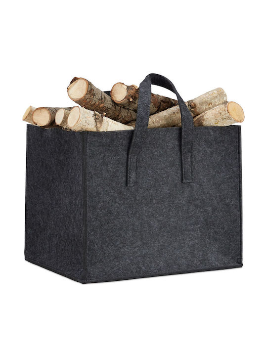Relaxdays Coș Textil De Depozitare Lemne 34,5x3...