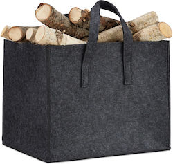 Relaxdays Coș Textil De Depozitare Lemne 34,5x36,5x43cm Gri