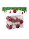 Set De Mingi De Crăciun Relaxdays Alb Roșu 4x3cm 5x4cm 7x6cm