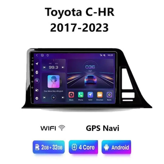 Ηχοσύστημα Αυτοκινήτου για Toyota C-HR 2017-2023 (Bluetooth/USB/WiFi/GPS/Apple-Carplay/Android-Auto) με Οθόνη Αφής 9"