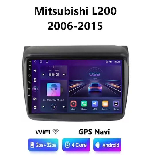 Ηχοσύστημα Αυτοκινήτου για Mitsubishi L200 2006-2015 (Bluetooth/USB/WiFi/GPS/Apple-Carplay/Android-Auto) με Οθόνη Αφής 9"