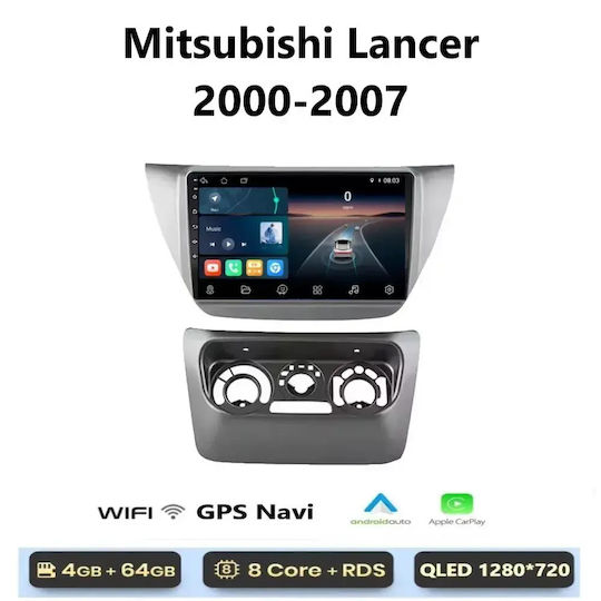 Auto-Audiosystem für Mitsubishi Lancer 2000-2007 mit Bluetooth USB Eingebautes Wi-Fi GPS Apple CarPlay Android Auto Touchscreen 9 Zoll