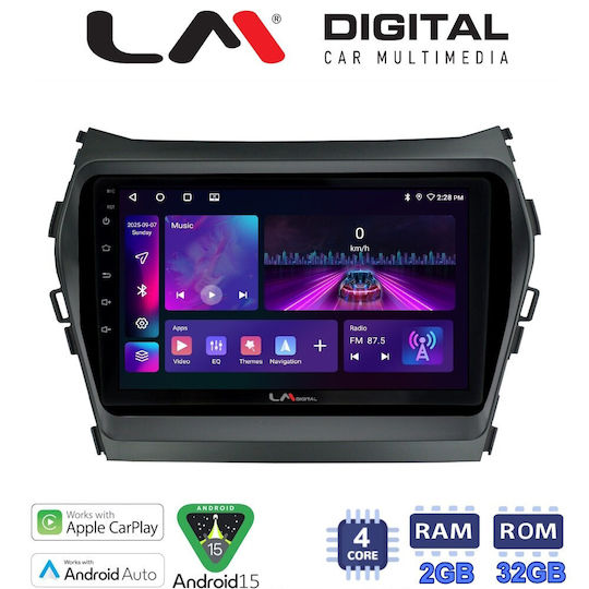 LM Digital Ηχοσύστημα Αυτοκινήτου για Hyundai Santa Fe / iX45 2013 > 2017 (Bluetooth/USB/WiFi/GPS/Apple-Carplay/Android-Auto)