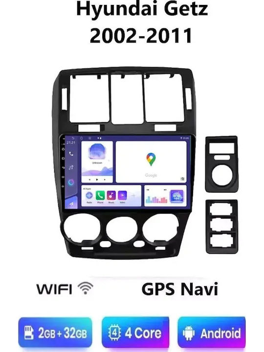 Car Audio System for Hyundai Getz 2002-2011 Bluetooth USB WiFi GPS Apple CarPlay Android Auto with 9" Touch Screen