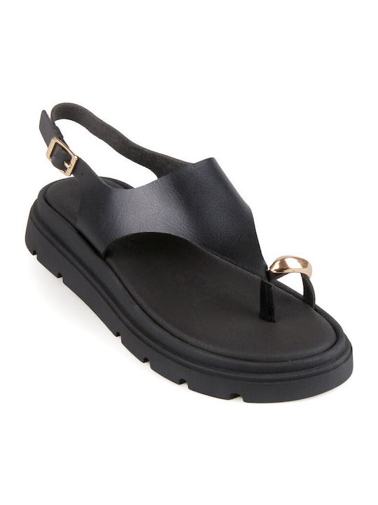 Silia D Γυναικεία Σανδάλια Flatforms Μαύρα