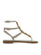 Leather Women's Flat Sandals Rose Gold
