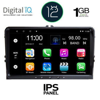 Digital IQ Car Audio System for Skoda Yeti 2009-2017 (Bluetooth/USB/WiFi/GPS/Apple CarPlay/Android Auto) with 9" Touch Screen