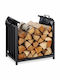 Relaxdays Coș Metalic De Depozitare Lemne 50x37x51cm Negru