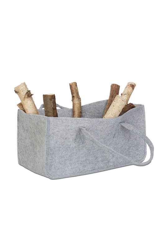 Relaxdays Coș Textil De Depozitare Lemne 25x50x...
