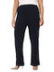 Women's Pantaloons with Rubber Band in Loose Fit Blue