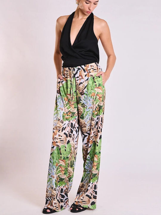 Pants Γυναικείο Υφασμάτινο Παντελόνι Πράσινο