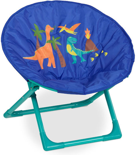 Relaxdays Kinder Strandstuhl Blau 47x48x50cm