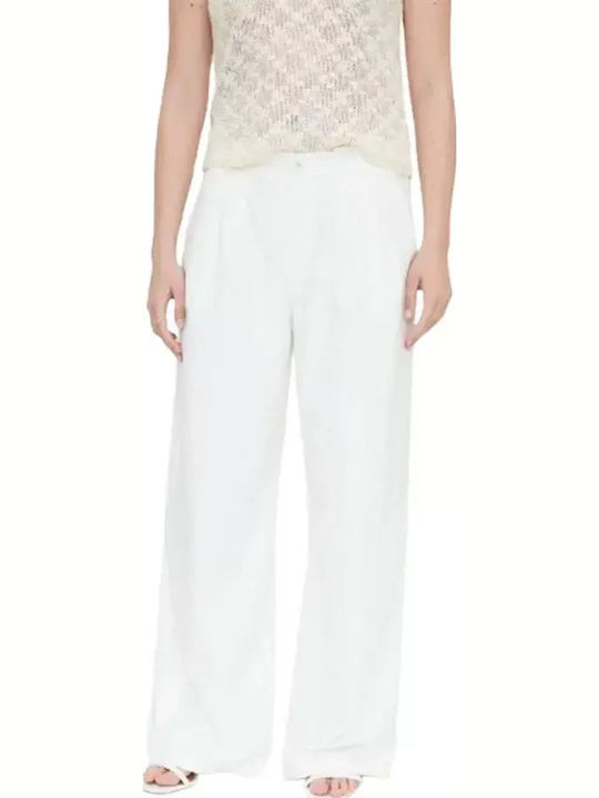 Women's Fabric Trousers White