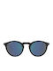 Serengeti Unisex Sunglasses with Black Metallic Frame and Blue Lens