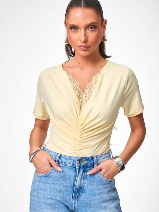 Soura & Lace Yellow Women's Bodysuit