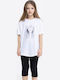 Kids Set with Leggings Summer 2 Pieces White