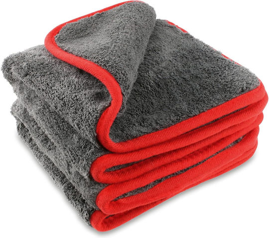 Car Microfiber Drying Cloths for Body 1200gsm Grey 40x40cm 3 Pieces