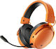 ATK N9 Ultra Wireless Over Ear Gaming Headset with 3.5mm / Bluetooth / USB Connectivity Stellar Orange for Nintendo Switch / PC / PS4 / PS5 / XBOX