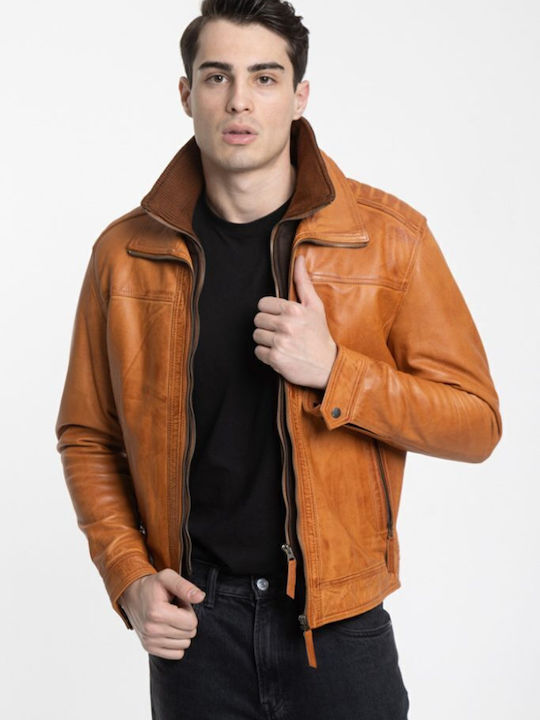 Newton Leather Leather Jacket Brown