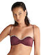 Strapless Bikini Top με Ενίσχυση Μπορντό