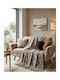 Three-Seater Sofa Throw 180x280cm Brown