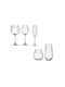 Crystal Bohemia Set of Glasses for White and Red Wine Crystal Goblets 580ml 60 Pieces