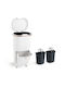 Costway Plastic Recycling Bin with Pedal 38L White