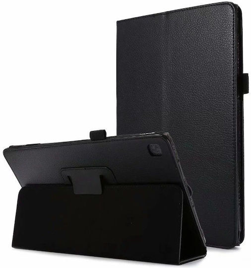 Husă Flip Textură Litchi Neagră Galaxy Tab A7 2020/2022
