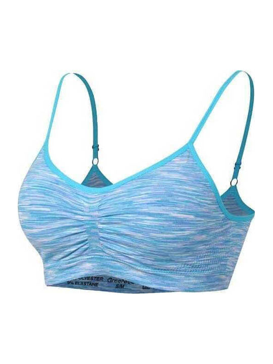 Damen Sport-BH Push Up Hellblau mit Futter