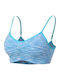 Damen Sport-BH Push Up Hellblau mit Futter