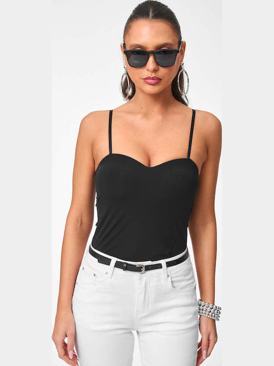 Black Padded Bodysuit