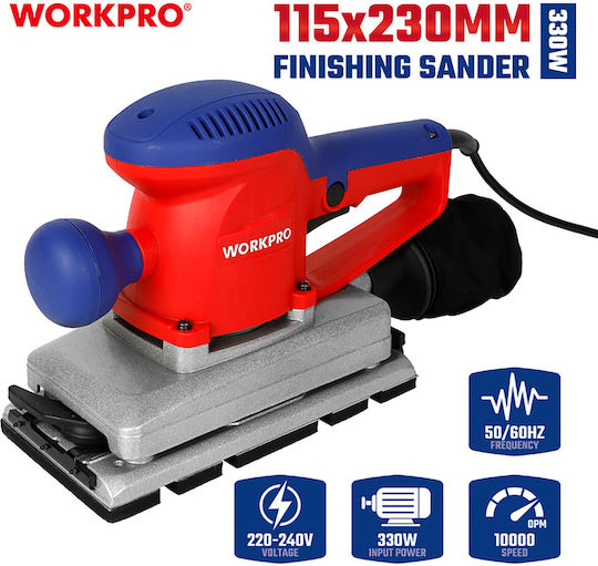 WorkPro Schwingschleifer 320W mit Staubabsaugsystem