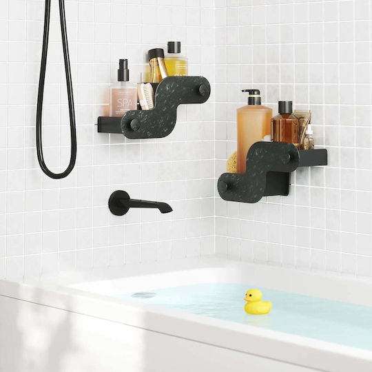 Umbra Wall Mounted Plastic Bathroom Shelf 30x15.9x10.2cm Black