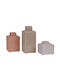 Set 3 Keramische Vasen Alte Farbtöne S:10x10cm M:16x10cm L:23x10cm Geschenkbox