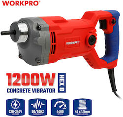 WorkPro Vibrator de Beton cu Frecvență 4400rpm 1.2kW