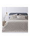 Palamaiki Ifigenia Coverlet Set Semi-Double Microfiber Beige 180x240cm 2 Pieces