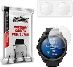 Set 2 Grizzglass Paperscreen Protective Films Compatible Garmin Fenix 8 43mm Transparent