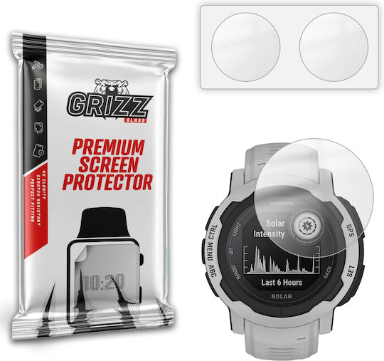 Set 2 Grizzglass Paperscreen Protective Films Compatible Garmin Instinct 2 45mm Transparent