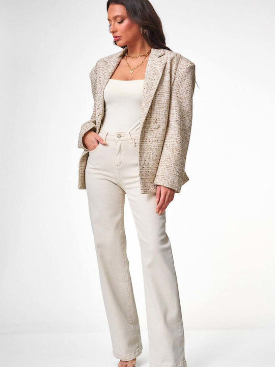 Decoro Sacou Dama Tweed Bej