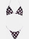 Set Bikini Dreieck Polka Dot Braun