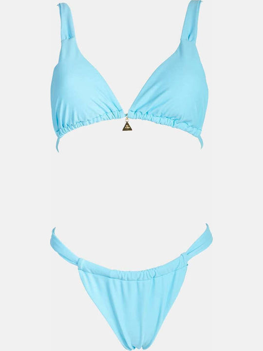 Decoro Set Bikini Triangle Light Blue