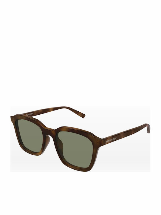Ysl Unisex Sonnenbrillen mit Braun Horn umrande...