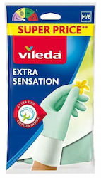 Vileda Γάντια Καθαριότητας Extra Sensation Medium