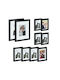 Relaxdays Plastic Wall-Mounted Photo Frame With Black Frame 10 Pieces