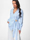 Long Sleeve Women's Shirt White Striped