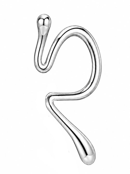 Theodora's Jewellery Μονό Σκουλαρίκι Cuff από Ατσάλι