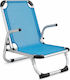Ankor Aluminium Beach Chair with High Back Blue 56x55x65cm
