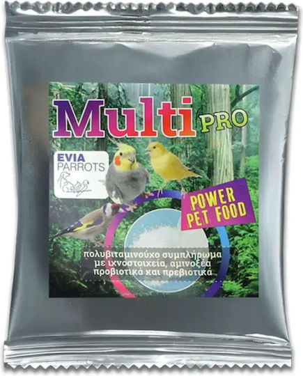 Evia Parrots Multi Pro – Πολυβιταμίνη Πτηνών Υδατοδιαλυτή Σκόνη 20g